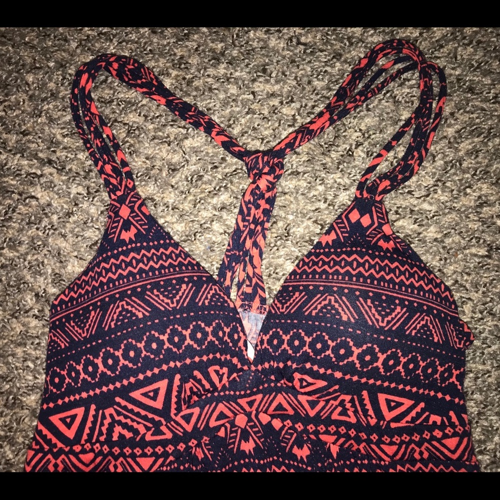 patterned braided tank